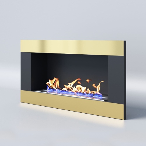 Биокамин "Русский огонь" Голд 800V встраиваемый с защитным и декоративным стеклом