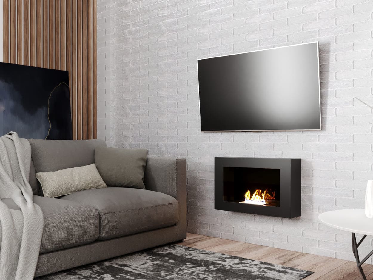 Биокамин "Русский огонь" Лайт 650N настенный с защитным и декоративным стеклом по цене 21 900 руб.