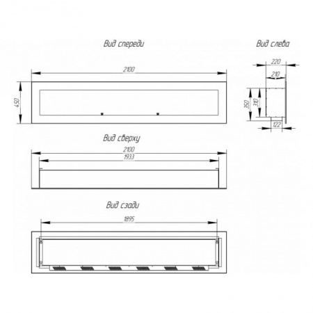 Биокамин Window 1500 burgundy Биокамин Window 1500 burgundy по цене 52 200 руб.