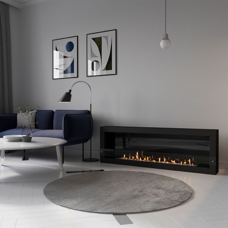 Биокамин SteelHeat WALL ONE 1700 черный, стемалит по цене 87 990 руб.