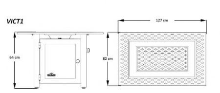 Стол-камин газовый NapoLEOn Victorian 127х82 см Стол-камин газовый NapoLEOn Victorian 127х82 см